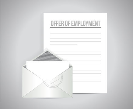 offer off employment email letter illustration