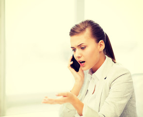 Sticker - woman shouting into smartphone