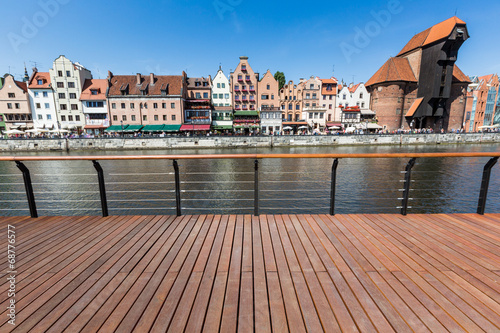 Fototapeta do kuchni The medieval port crane over Motlawa river.Gdansk.Poland