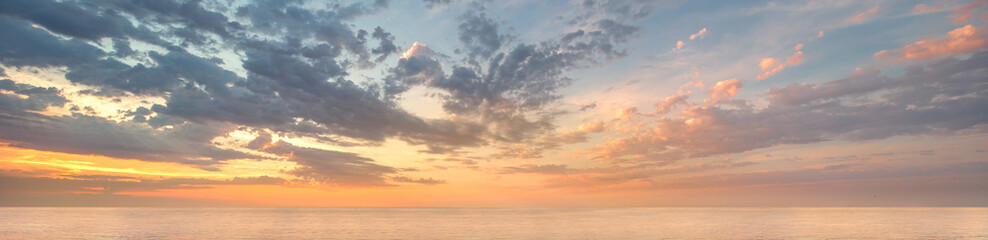 Wall Mural - barceloneta beach in barcelona at sunrise