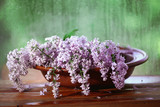 Fototapeta Kwiaty - lilac flowers macro background