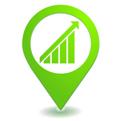 Fototapete - hausse sur symbole localisation vert