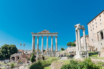 Wall Mural - Roman ruins in Rome, Forum