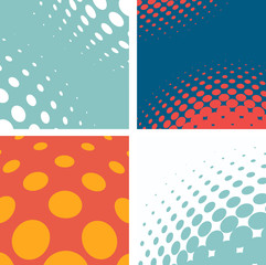 Poster - Set of dotted abstract forms