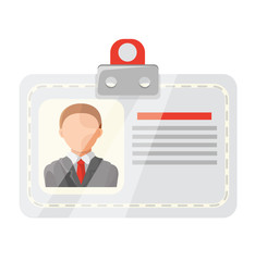 Poster - vector identification card flat icon