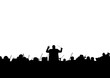 Symphony Orchestra in the form of a silhouette