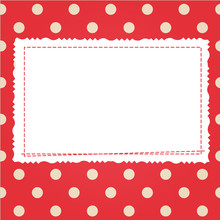 Scrap Card With Polka Dot And Frame