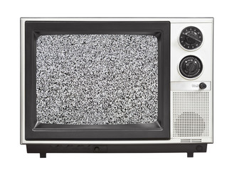 Wall Mural - Old Television with Static