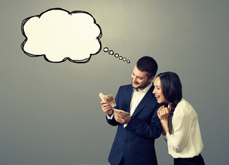 Poster - laughing couple with bubble speech