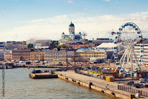 Nowoczesny obraz na płótnie Helsinki port, Finlandia