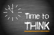 © DOC RABE Media - Time to think chalkboard with clock