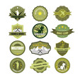 Set of military and armed forces badges and labels