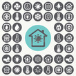 Heating and Cooling icons set. Illustration eps10