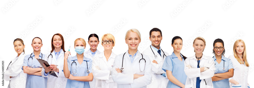 team or group of doctors and nurses - obrazy, fototapety, plakaty 