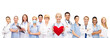 © Syda Productions - smiling doctors and nurses with red heart