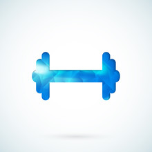Blue Barbell Vector Background