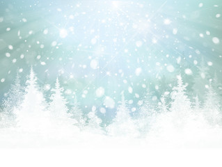 Wall Mural - vector winter background.