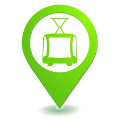 Poster - tramway sur symbole localisation vert