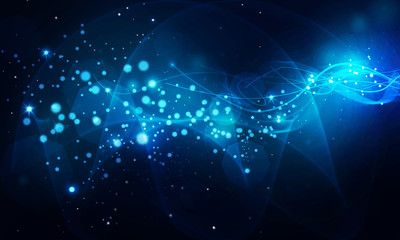 blue energy waves abstract background