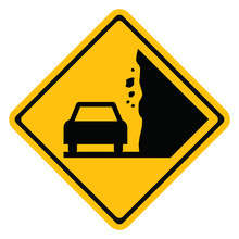 Falling Rocks Warning Sign