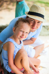 Wall Mural - Father and daughter