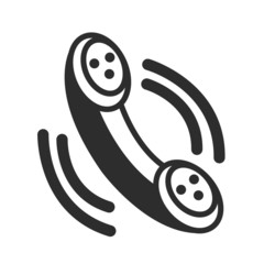 Canvas Print - Telephone Black Icon