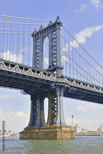 Naklejka - mata magnetyczna na lodówkę The Manhattan Bridge, New York City