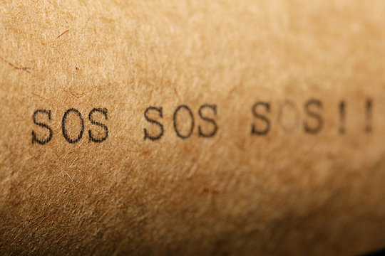 inscription on a typewriter