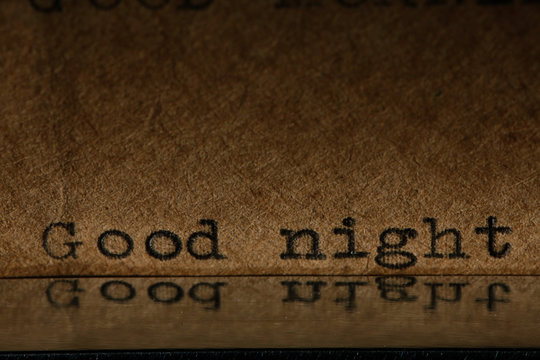 inscription on a typewriter