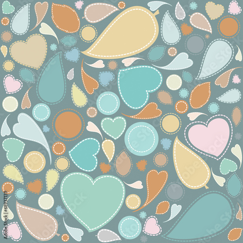 pattern retro green background vector.