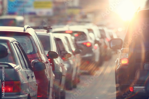 Fotografía traffic jams in the city, road, rush hour