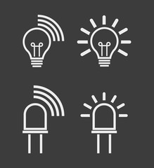 Sticker - Light internet data transmission device icons