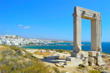 Wall Mural - Portara temple ruins at Naxos, Cyclades, Greece