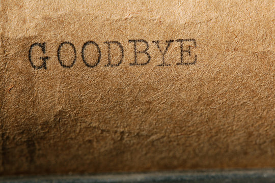 inscription on a typewriter