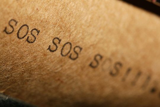 inscription on a typewriter