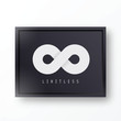 Limitless Abstract Vector Symbol Icon or Logo in Stylish Black