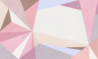 Wall Mural - Abstract pastel pink and cream geometric background