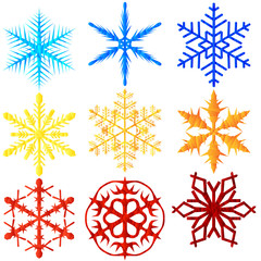 Color snow flake