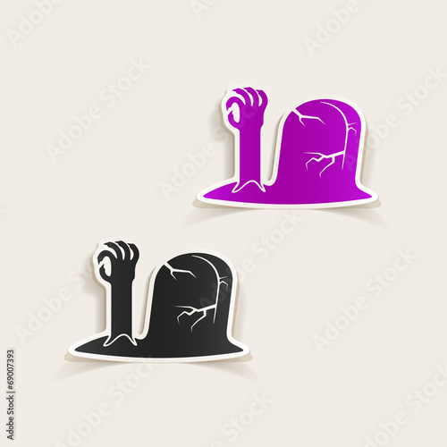 Fotografie, Tablou realistic design element: tombstone
