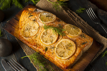 Sticker - Homemade Grilled Salmon on a Cedar Plank