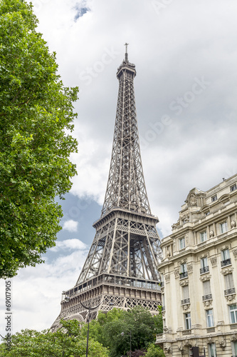 Naklejka na szybę Eiffell Tower between the palaces of Paris