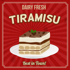 Tiramisu retro poster