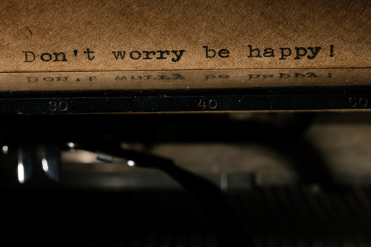 inscription on a typewriter