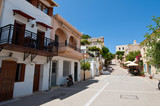 Fototapeta Uliczki - Street of the old town in Rethymno city.Crete island, Greece.
