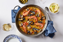 Typical Spanish Seafood Paella