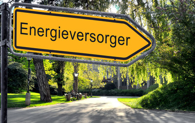 Wall Mural - Strassenschild 25 - Energieversorger