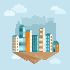 Poster - Vector city concept in flat style