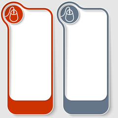 Poster - set of two abstract text boxes with mouse icon