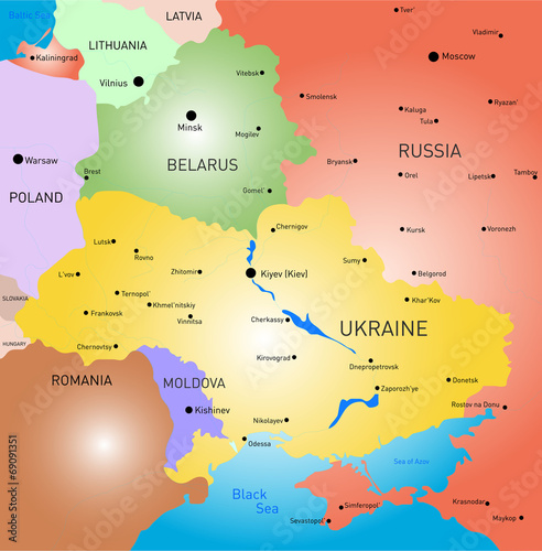 Fotomural Belarus and Ukraine country