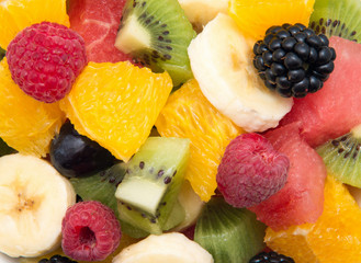 Wall Mural - fresh healthy fruit salad